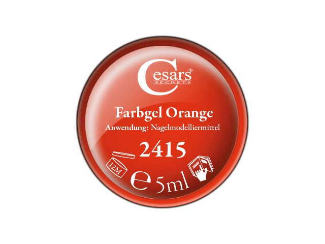 Cesars Farbgel Orange 5ml