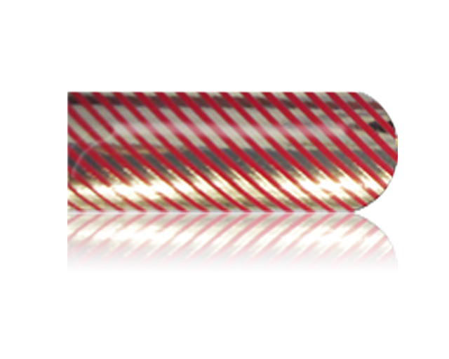 Cesars Nail App 24 Metall Bright Stripes Red & Gold