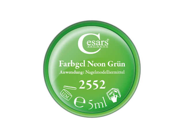 Cesars Farbgel Neon Grn 5ml