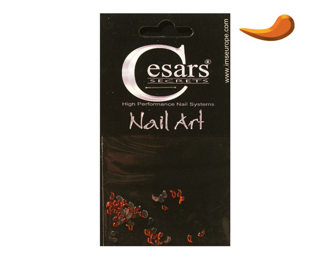 Cesars Nail Art "Curve Tear Drops" Orange 50 Stk