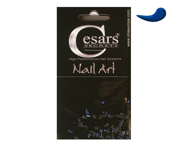 Cesars Nail Art "Curve Tear Drops" Blau 50 Stk