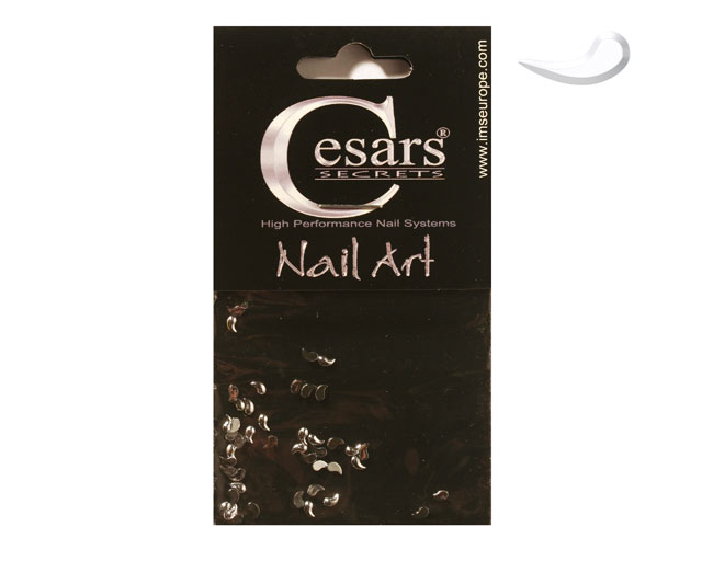 Cesars Nail Art "Curve Tear Drops" Silber 50 Stk