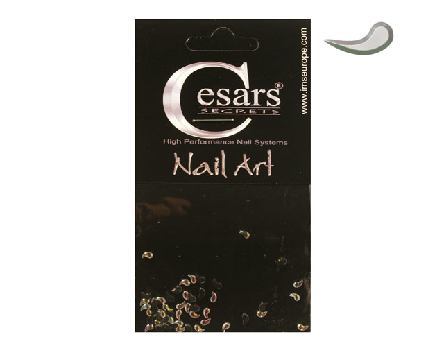 Cesars Nail Art "Curve Tear Drops" Rainbow 50 Stk