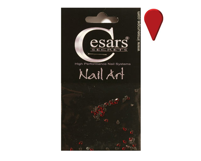 Cesars Nail Art "Tear Drops" Rot 50 Stk