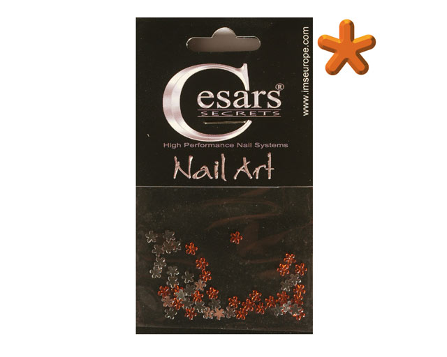 Cesars Nail Art "Flowers" Orange 50 Stk