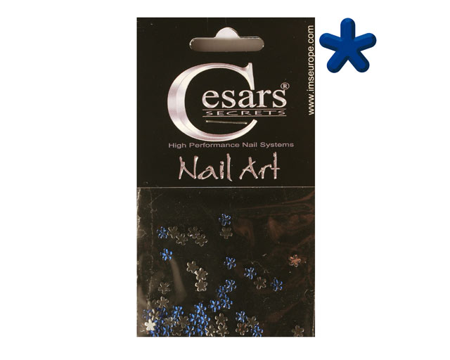 Cesars Nail Art "Flowers" Blau 50 Stk