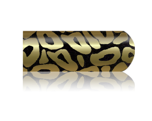 Cesars Nail App 11 metal leopard black & gold