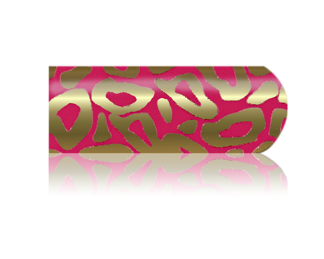 Cesars Nail App 12 Metall Leopard Red & Gold