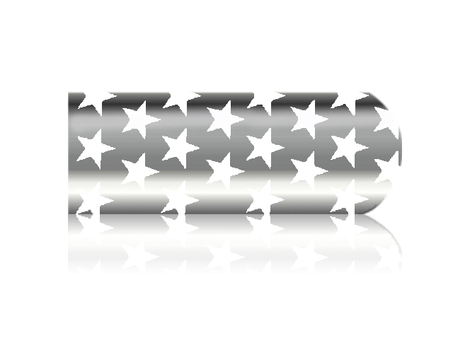 Cesars Nail App 22 metal star truck silver & white