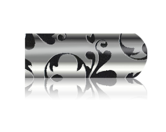 Cesars Nail App 39 metal fiorentine silver & black